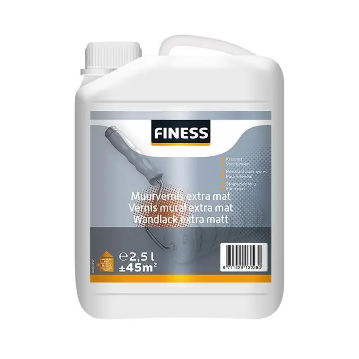 Finess muurvernis extra mat acryl binnen kleurloos 1000ml