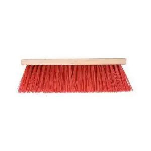 Bezem kunststof rood 35 cm.
