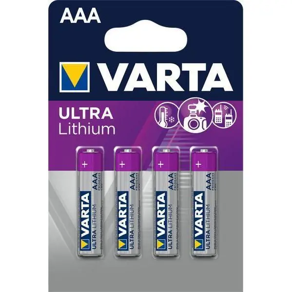 Varta Lithium AAA batterijen 4 stuks