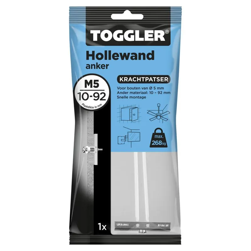 Toggler hollewand ankers M5