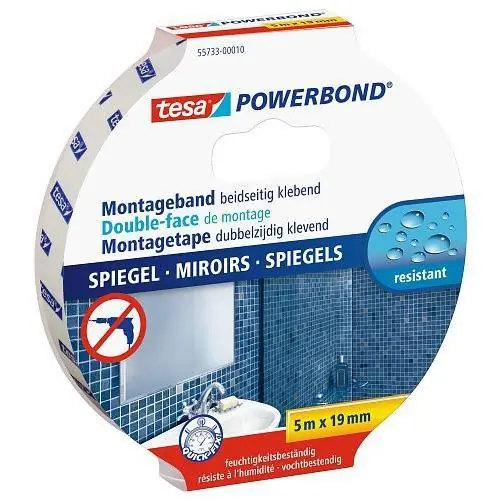 Tesa montagetape spiegel 19 mm x 1,5 meter