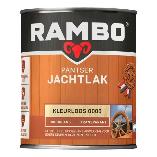 Rambo pantser jachtlak transparant hg kleurloos 0000 750 ml.