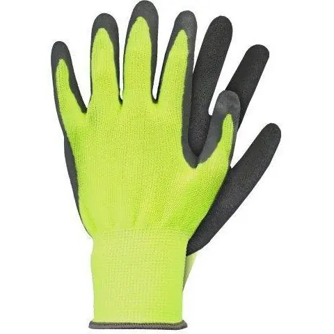 Talen Tools werkhandschoen latex geel maat M