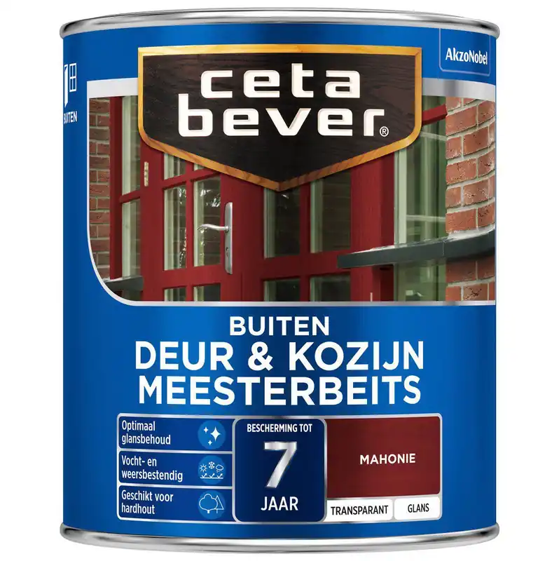 Ceta Bever Deur & Kozijn meesterbeits transparant glans 045 maho 750 ml.