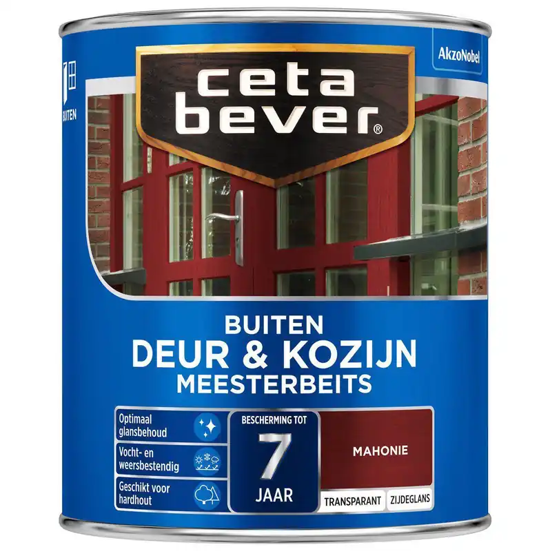 Ceta Bever Deur & Kozijn meesterbeits transparant 045 mahonie 750 ml.