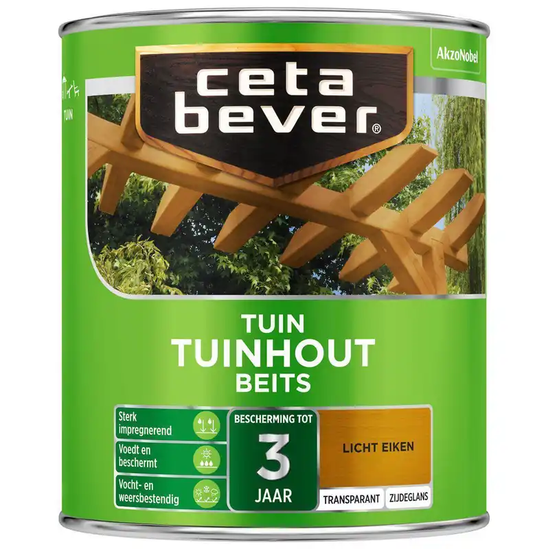Ceta Bever tuinhoutbeits transparant 006 licht eiken 750 ml.