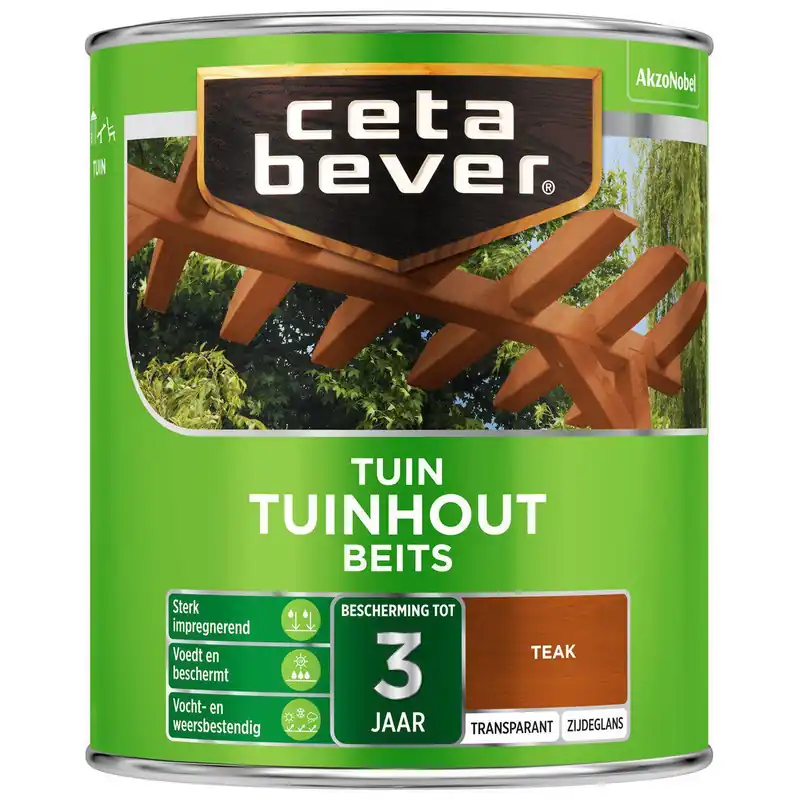 Ceta Bever tuinhoutbeits transparant 085 teak 750 ml.
