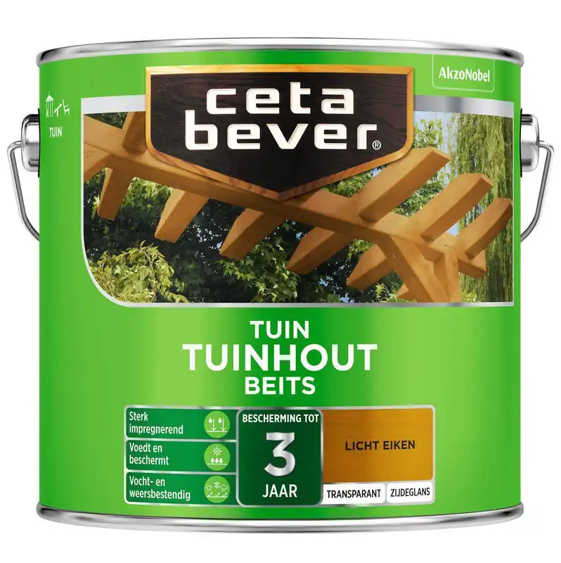 Ceta Bever tuinhoutbeits transparant 006 licht eiken 2,5 liter