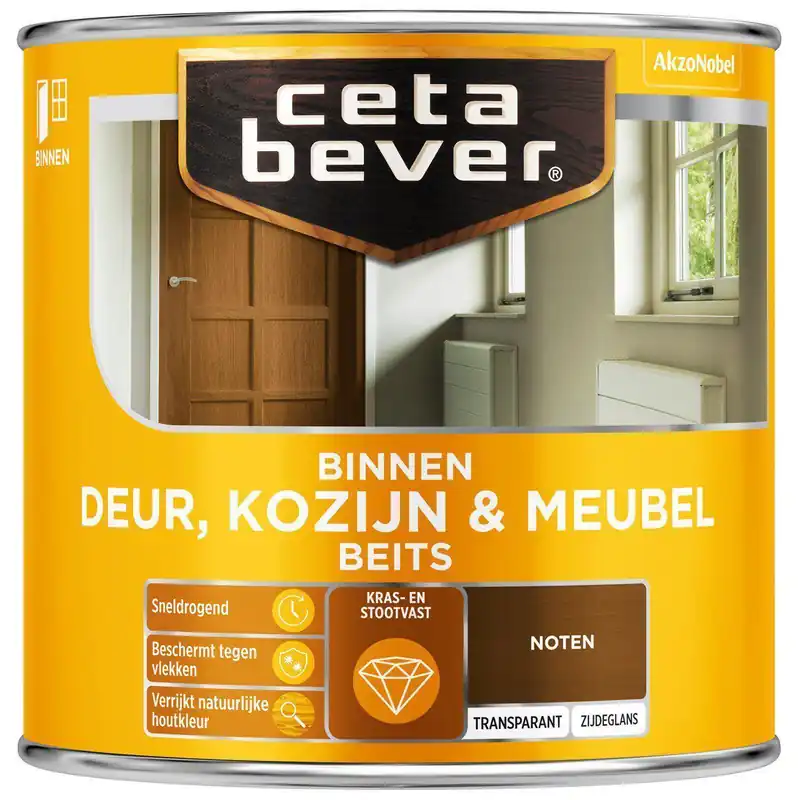 Ceta Bever Deur & Kozijn binnenbeits transparant 0110 noten 250 ml.
