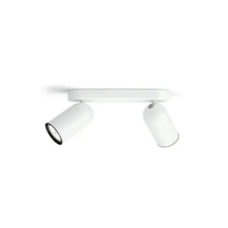 Opbouwspot Philips Pongee wit 2xnw 230V