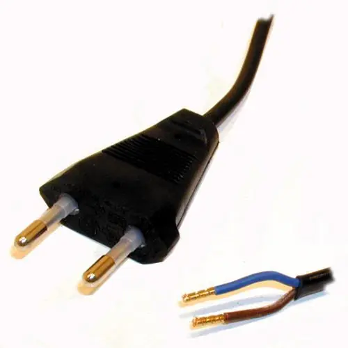 Aansluitsnoer EURO 2x0.75 mm. 1.5 meter
