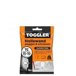 Toggler hollewand plug TC-6S + schroeven (6 st.)