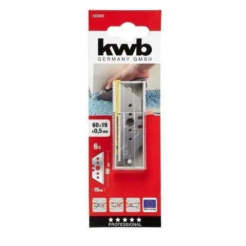 KWB trapeziummesjes 6st