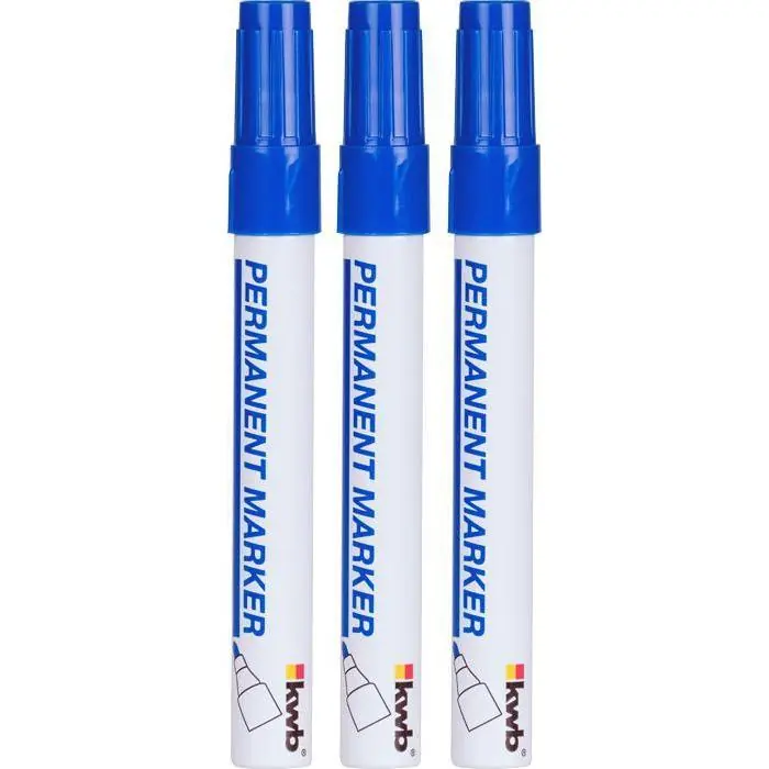 KWB markeerstiften fijn blauw 3st
