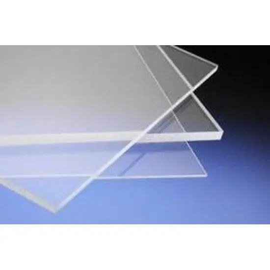 Kunststofglas glashelder 2 mm. 100x100 cm.