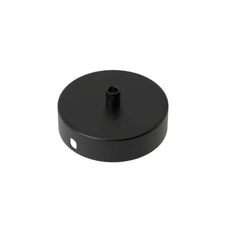 CALEX metalen plafondplaat 100mm 1 gat, matt black