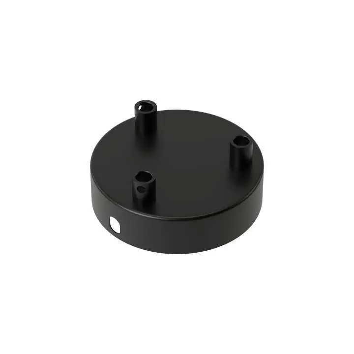 CALEX metalen plafondplaat 100mm 3 gat, matt black