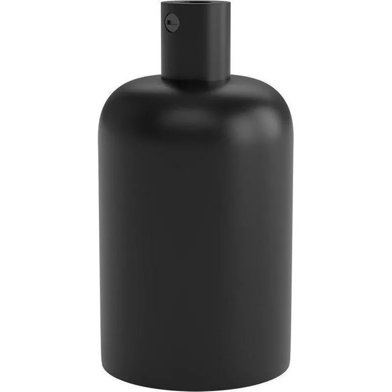 CALEX lamphouder E27 aluminium 40mm matt black, alu cable clamp, max.250V-60W