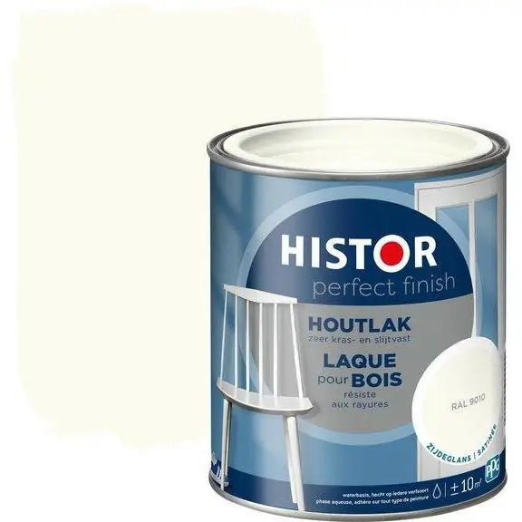 Histor Perfect Finish Houtlak RAL 9010 Zijdeglans 750 ml.