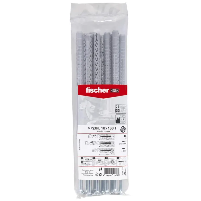fischer constructieplug SXRL 10x160 T verzonken kop