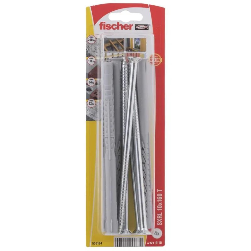 fischer constructieplug SXRL 10x160 T verzonken kop
