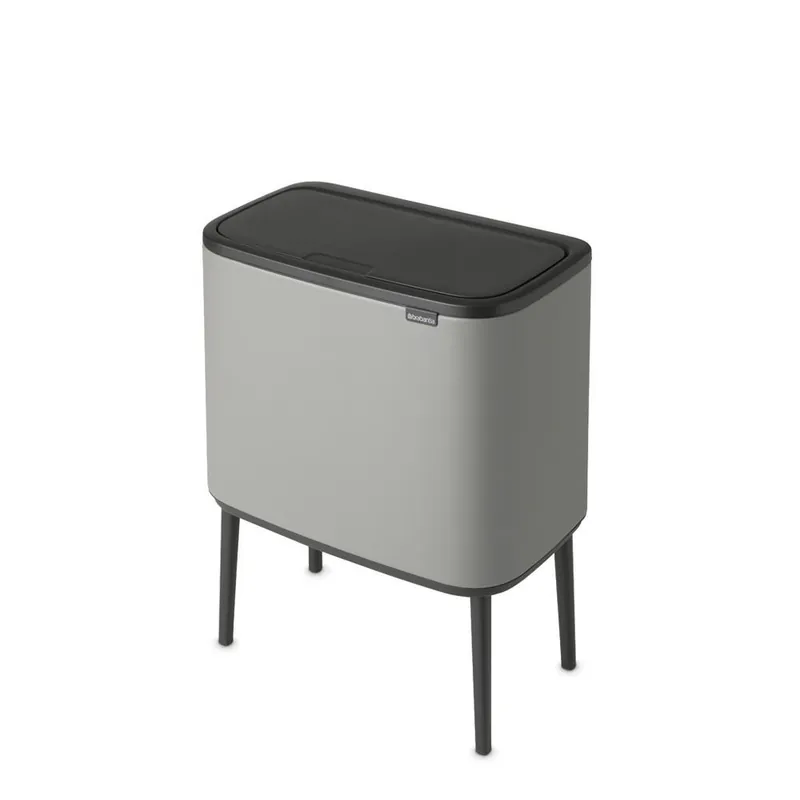 Brabantia Bo Touch Bin afvalemmer 11+23 ltr. Mineral Concrete Grey
