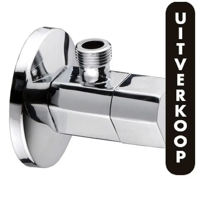 Cornat hoekstopkraan design driehoekig chroom