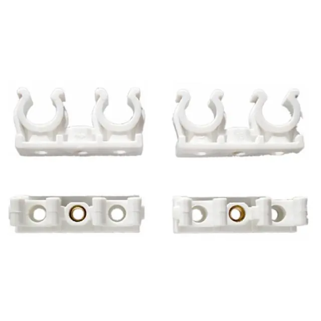 Dubbele clip koperbuis 28mm 2 st.