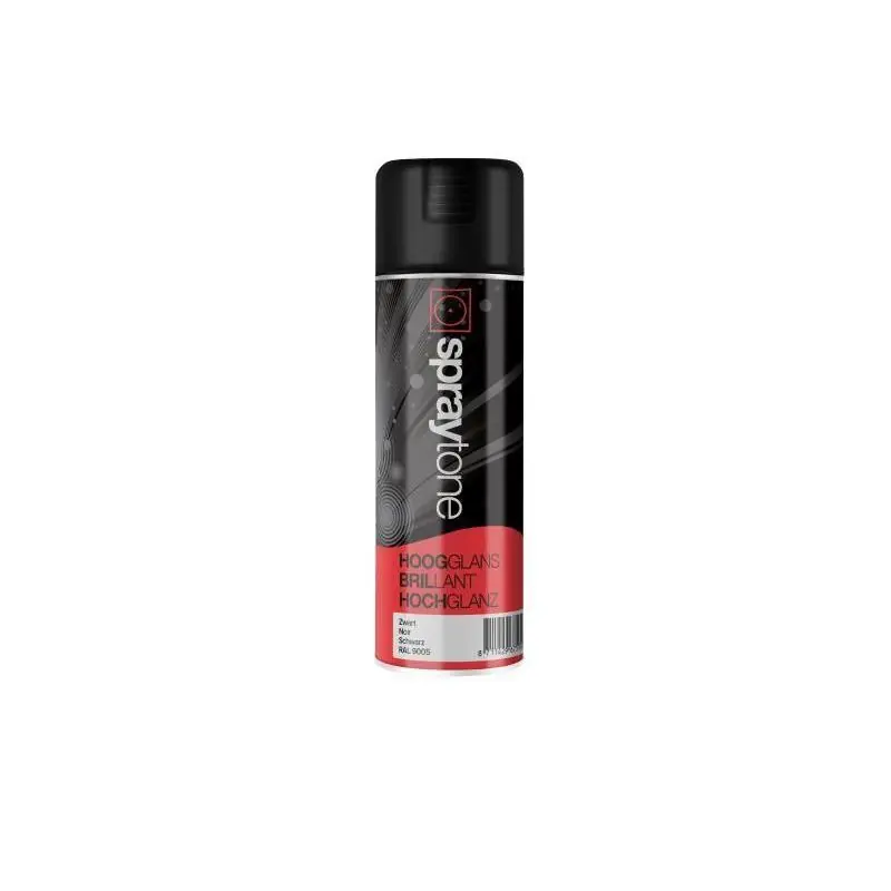 Spraytone Hoogglans binnen/buiten zwart 400 ml