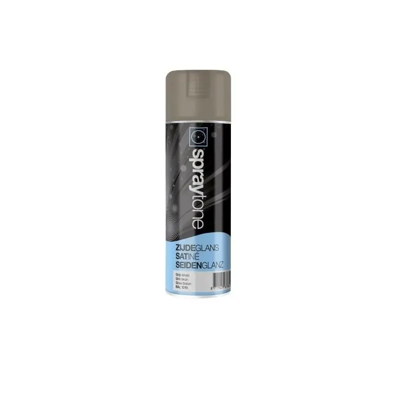 Spraytone Zijdeglans binnen/buiten grijs bruin 400 ml.