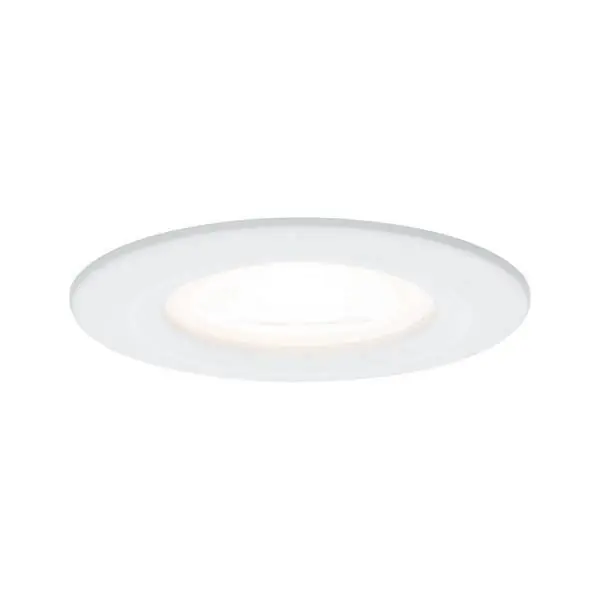 Paulmann EBL set Nova rond stijf LED IP44 1x6,5W 2700K 230V GU10 51mm wit mat/alu
