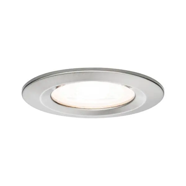 Paulmann EBL set Nova rd stijf LED IP44 3-stapdim 1x6,5W 230V GU10 51mm IJzer geb/Alu