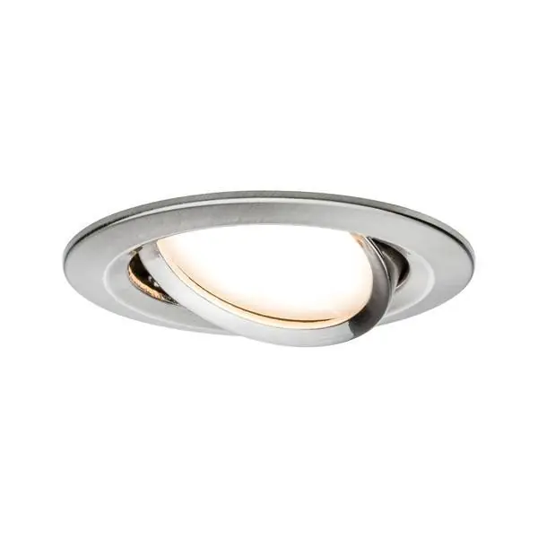 Paulmann EBL set Nova Coin 3-stapdim rd zwenkbaar LED 1x6,5W 2700K 230V IJzer geb/Alu