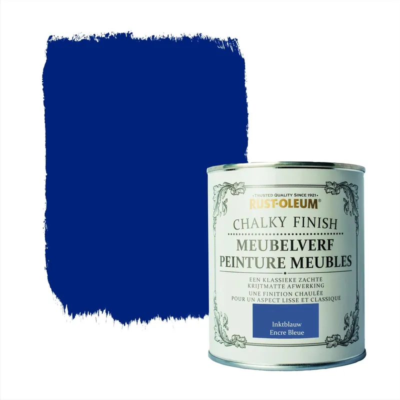 Rust-Oleum Chalky Finish meubelverf inktblauw 750 ml.