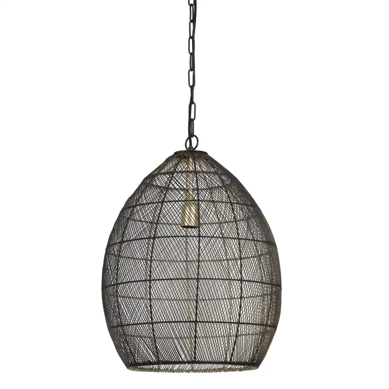Light & Living hanglamp Meya Ø40x53cm zwart