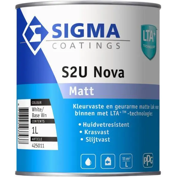 Sigma S2U Nova Mat Wit/Basis WN 1 liter