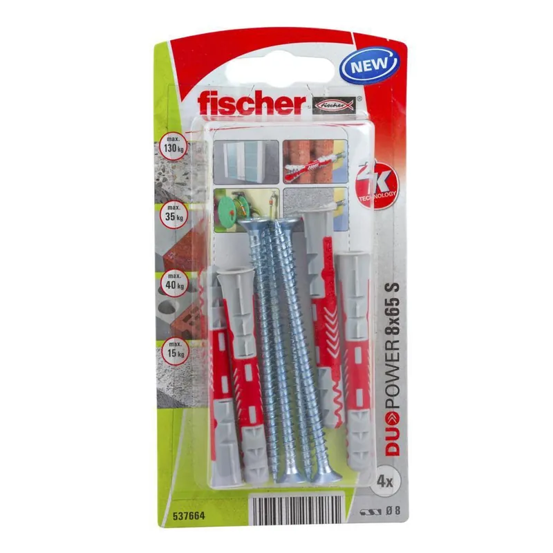 Fischer DUOPOWER 8x65 met schroef