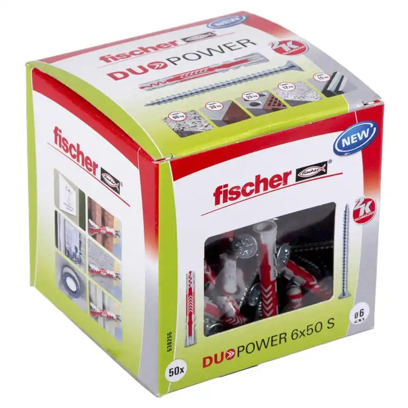 Fischer DUOPOWER 6x50 met schroef (50 stuks)