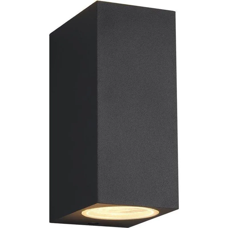 Trio wandlamp Roya 2xGU10 vierkant antraciet