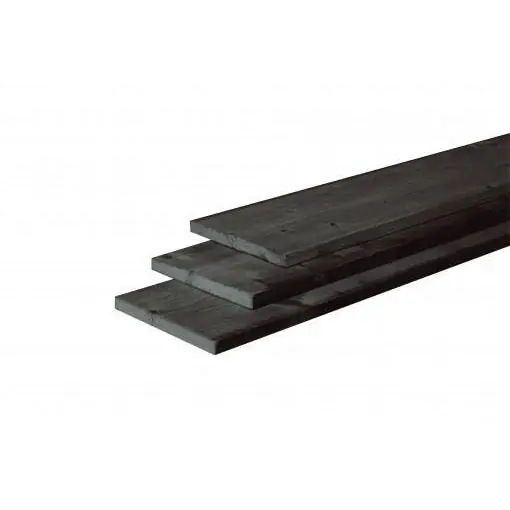 Douglas plank fijnbezaagd zwart 2,2x20x300cm