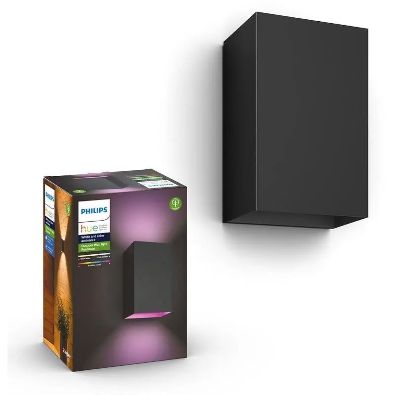 Philips Hue Outdoor WCA Resonate wandlamp zwart