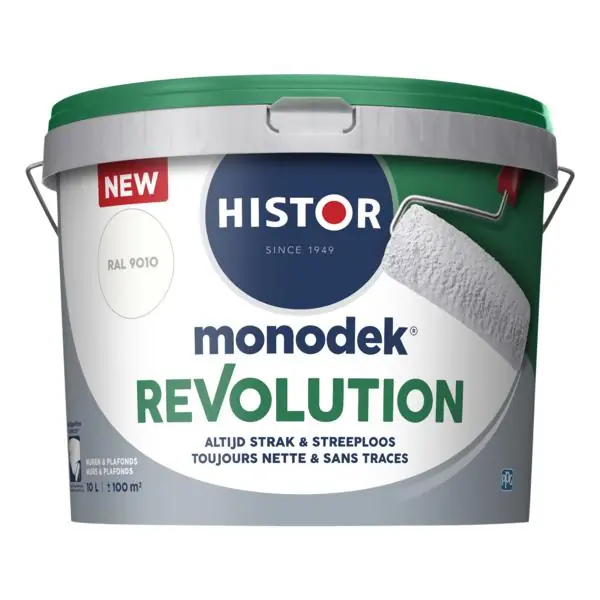 Histor Monodek Revolution muurverf RAL 9010 10L