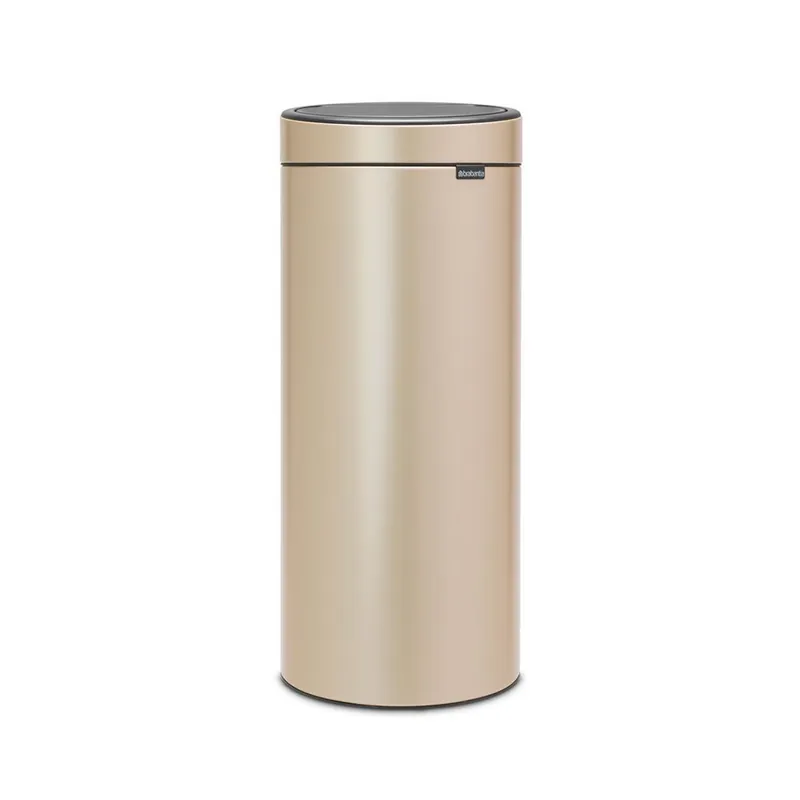 Brabantia Touch Bin afvalemmer 30 liter met kunststof binnenemmer Champagne