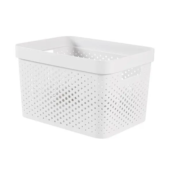 Curver Infinity box dots 17 liter - 100% recycled wit