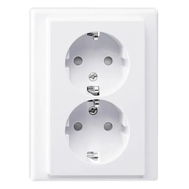 Kopp Standard wandcontactdoos 2V arctic wit