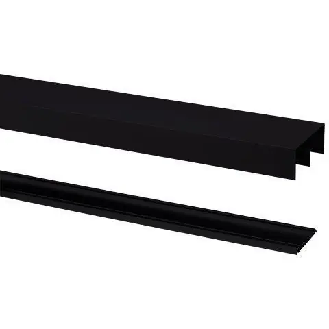 StoreMax schuifdeur rail alu zwart mat 180 cn R-40
