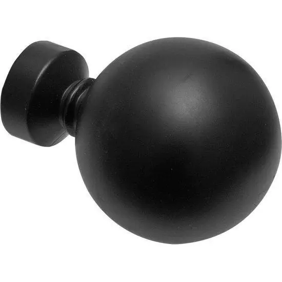Intensions knop bulb zwart mat 20mm 5pp (2 stuks)