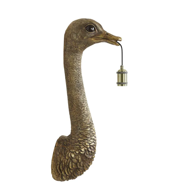 Light & Living wandlamp Ostrich 25x19x72cm brons