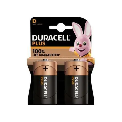 Duracell Plus Alkaline 100% D (LR20) 2 stuks
