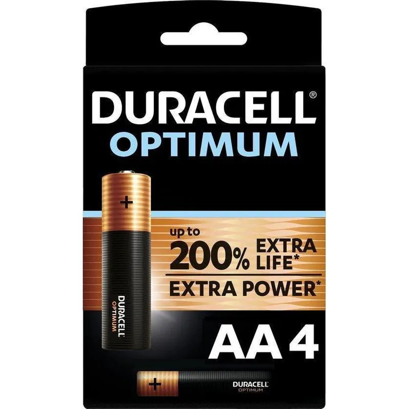 Duracell Optimum Alkaline AA (4 stuks) (LR6)